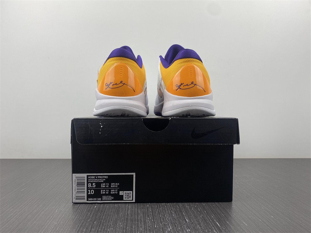 nike kobe 5 lakers 386429-102/386430-071