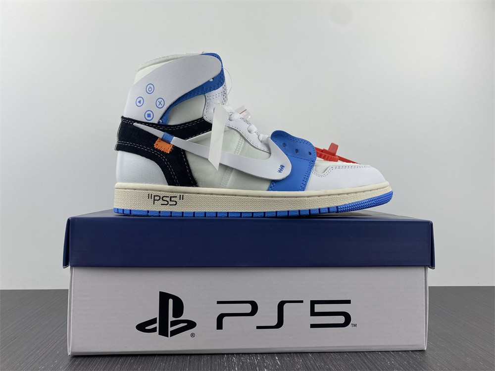 of x air jordan 1 blue whiite aq0818-168
