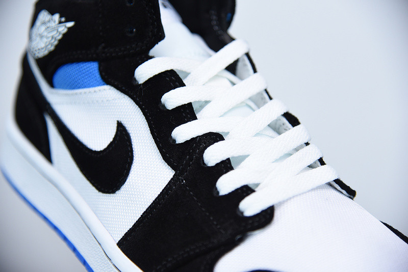 air jordan 1 mid wmns royal black white bq6472-102