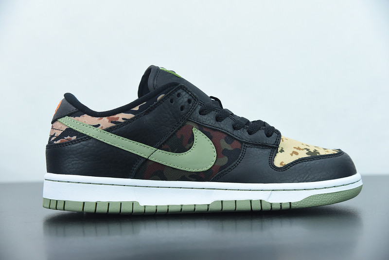 nike dunk low se ''black multi-camo'' dh0957-001