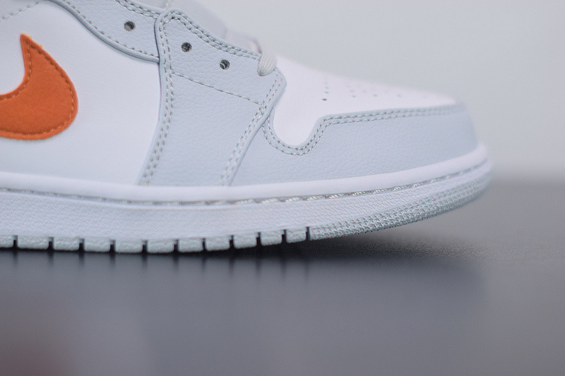 air jordan 1 mid starfish pure platinum cw7591-100