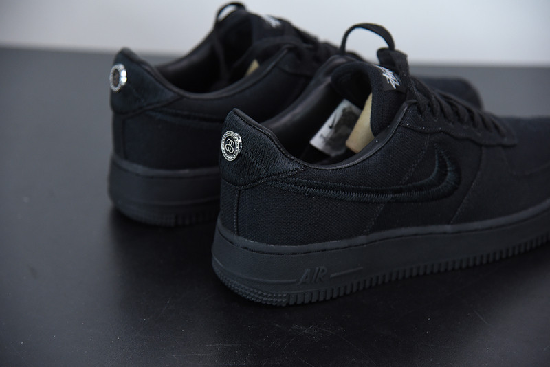 stussy x nike air force 1 low black cz9084-001