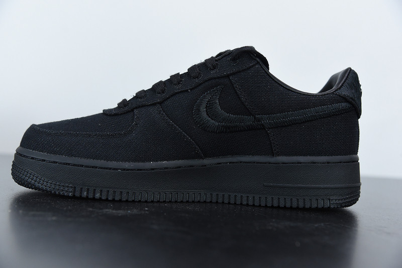 stussy x nike air force 1 low black cz9084-001