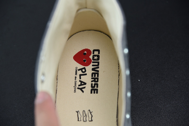 cdg play x converse grey