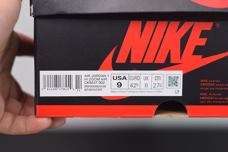 air jordan 1 high zoom “rage green” ck6637-002
