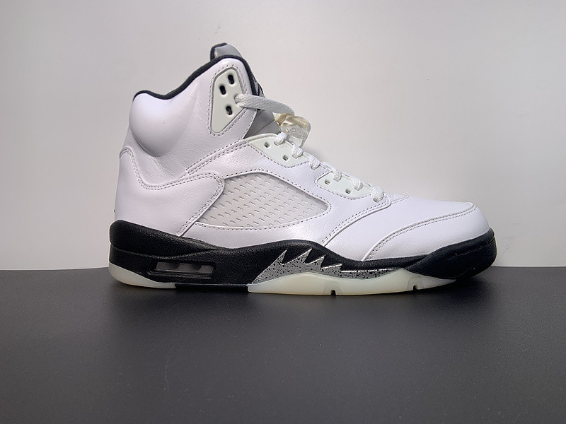 air jordan 5 white black dd0587-110