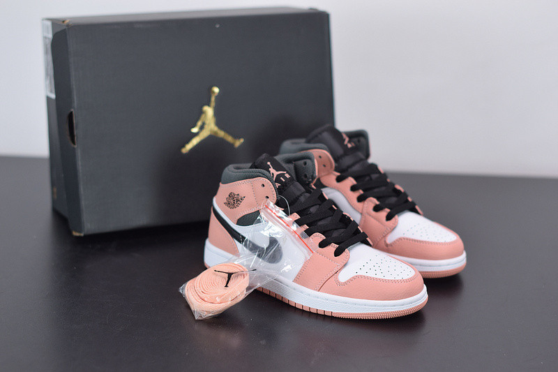 air jordan 1 mid “pink quartz” 555112-603