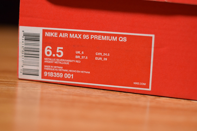 nike air max 95 premium qs "silver bullet" 918359-001