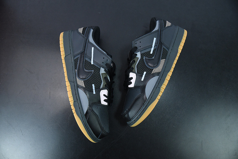 nike dunk low scrap black gum db0500-001