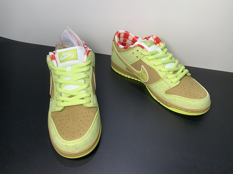 concepts × nike dunk sb fluorescent yellow lobster bv1310-566