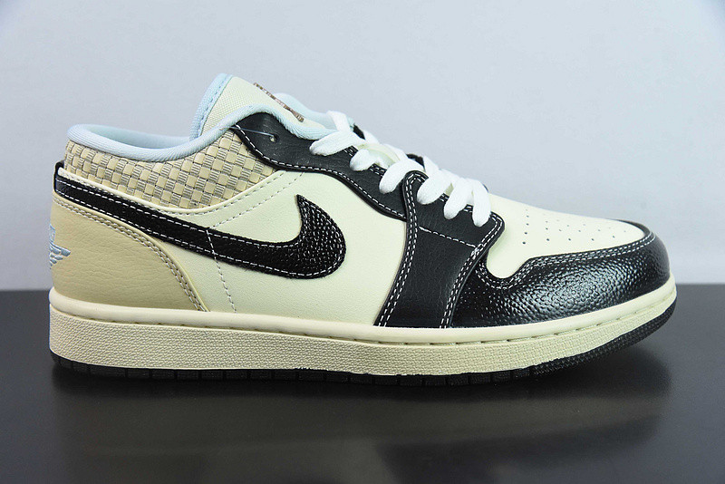 Air Jordan 1 Low SE ''Coconut Milk Black Muslin'' HQ3437-101