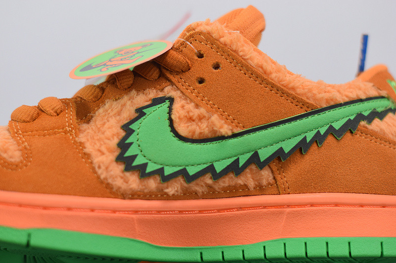 grateful dead x nike sb dunk low “orange bear” cj5378-800