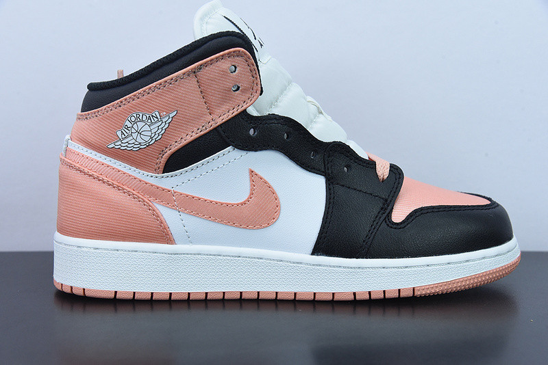air jordan 1 mid gs ''white light madder root'' dm9077-108