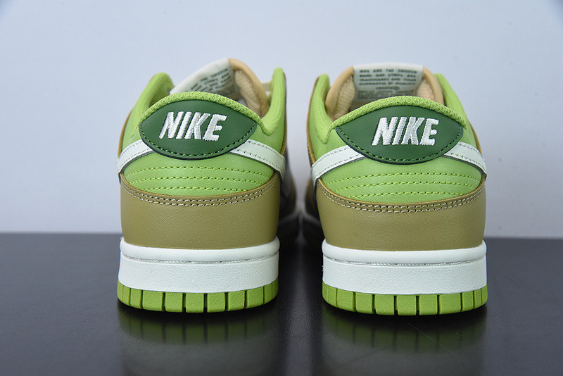 nike sb dunk low gs barley yellow sail white bright green dv9108-711