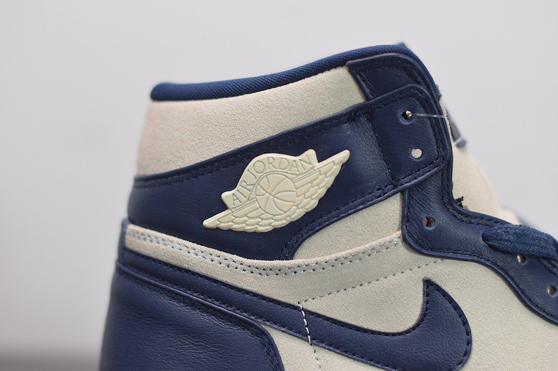 air jordan 1 retro prem "navy cream" aq9131-401