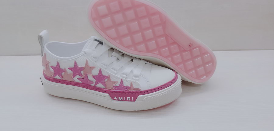 amiri white & pink stars court sneakers